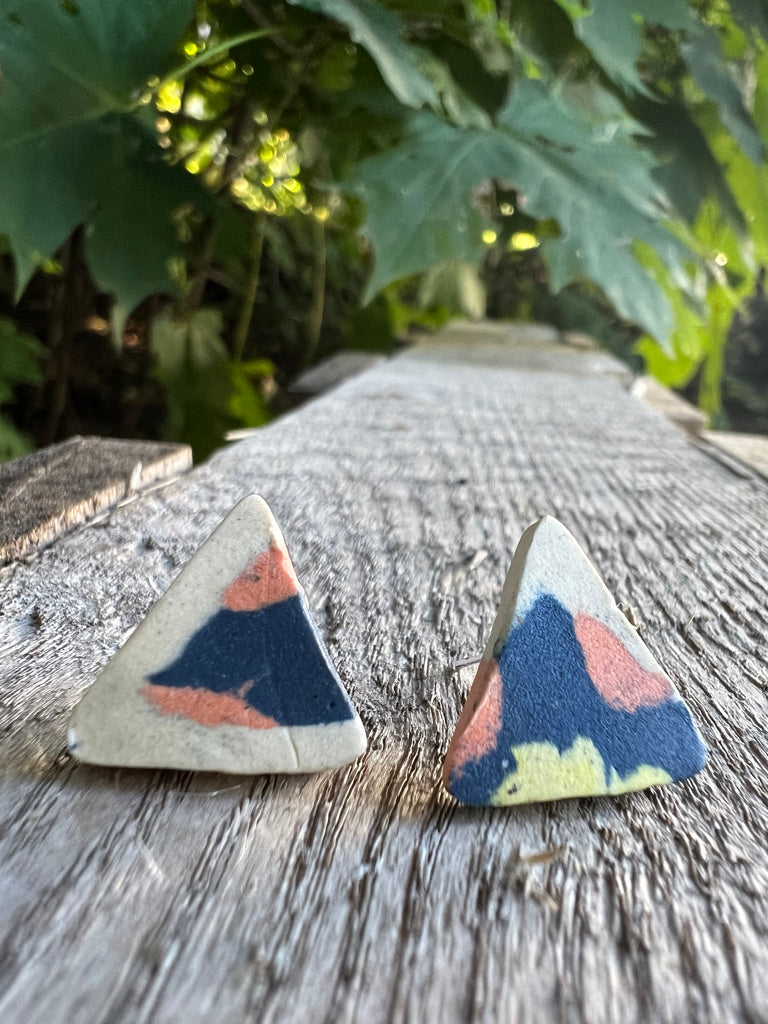 Handmade Ceramic Stud Earring