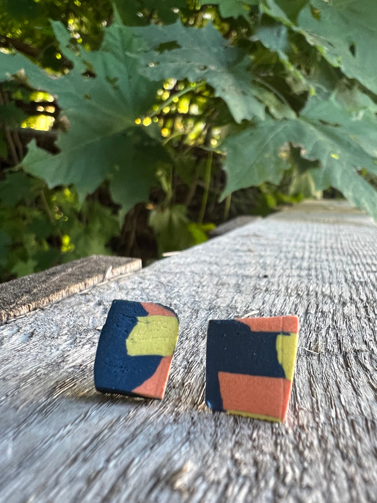 Handmade Ceramic Stud Earring