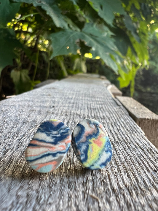 Handmade Ceramic Stud Earring