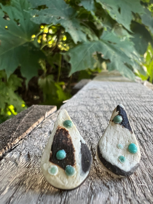 Handmade Ceramic Stud Earring