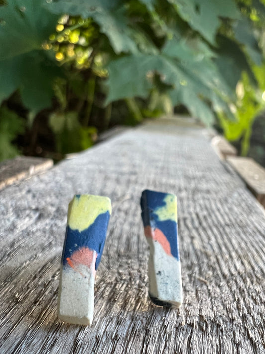 Handmade Ceramic Stud Earring
